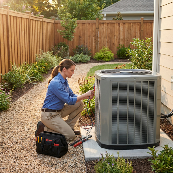 stealth-control-systems-heating-forced-lady-tech-install Stealth Control Systems C.E.O Howard Sanford